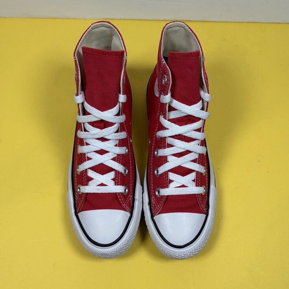 Converse Chuck Taylor All Star Hi Red Canvas Sneakers M9621 Sz Men’s 5 Women’s 7 - Picture 3 of 6